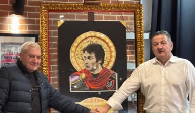 Un tableau en mémoire de Christophe Dominici offert par l’artiste biterrois "Loule"