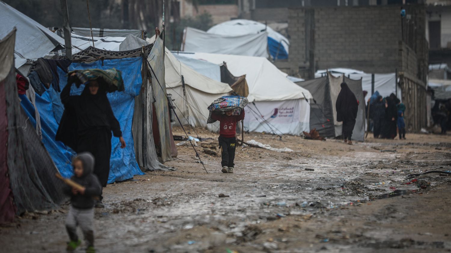 la tempête Byron frappe la bande de Gaza de plein fouet