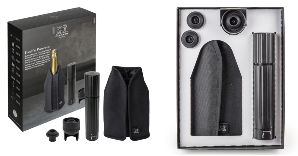 Coffret Pompe à Vin & Champagne + Rafraîchisseur