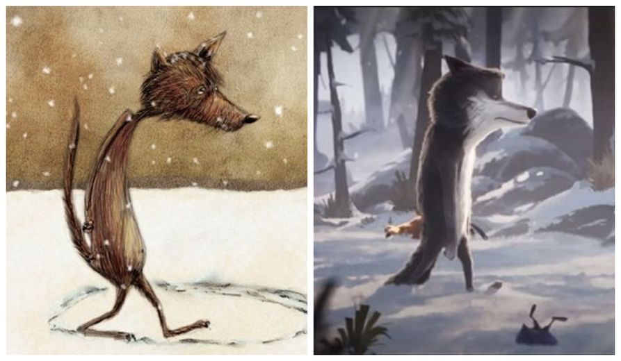 Le loup de Thierry Dedieu et celui de la publicité Intermarché.