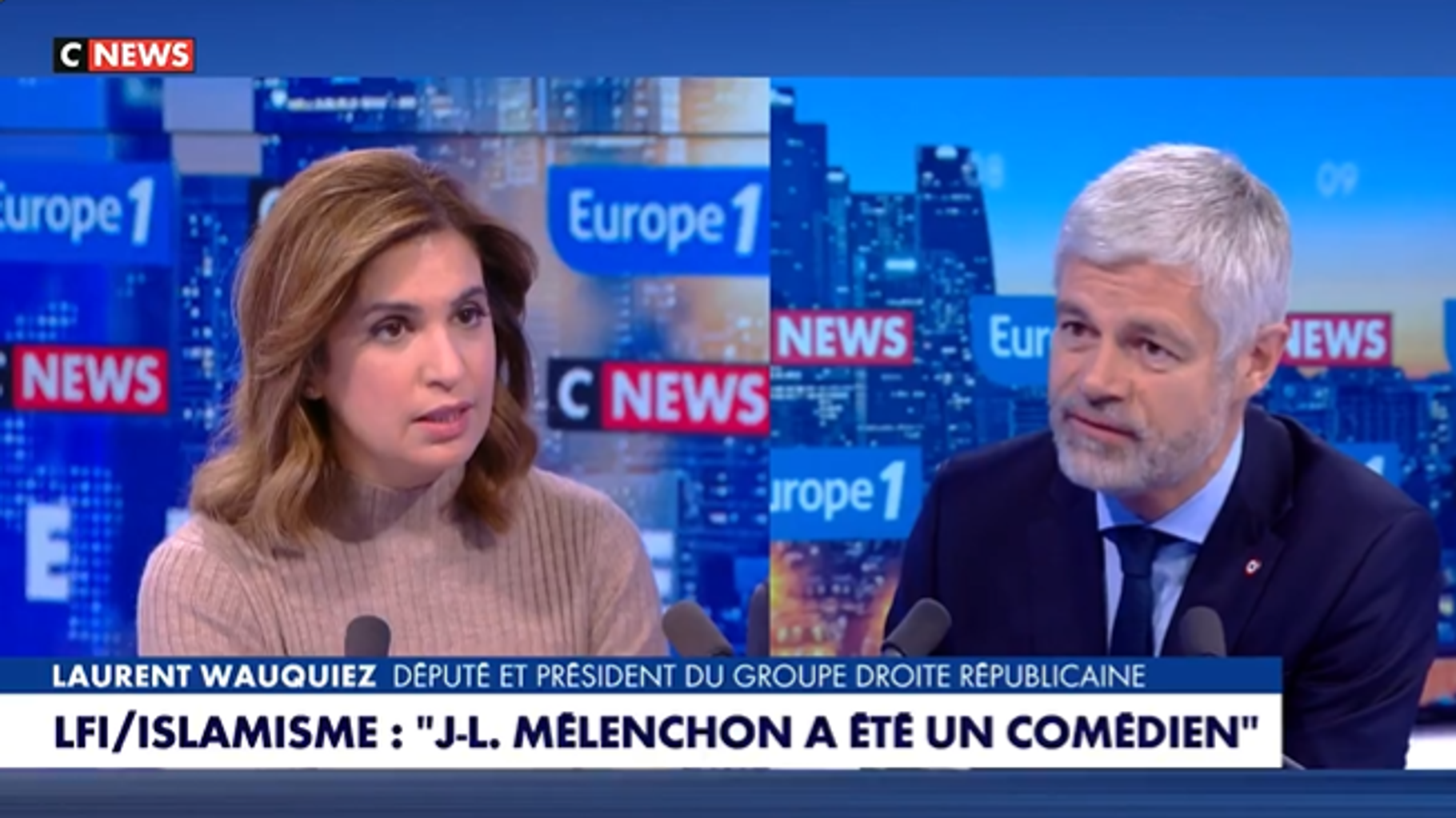 Sur CNews, Laurent Wauquiez réécrit l’audition de Jean-Luc Mélenchon à l’Assemblée