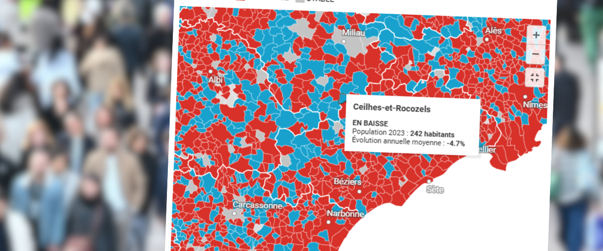 CARTE Plus de 310 000 à Montpellier, 81 545 à Béziers… découvrez combien d’habitants compte désormais votre ville