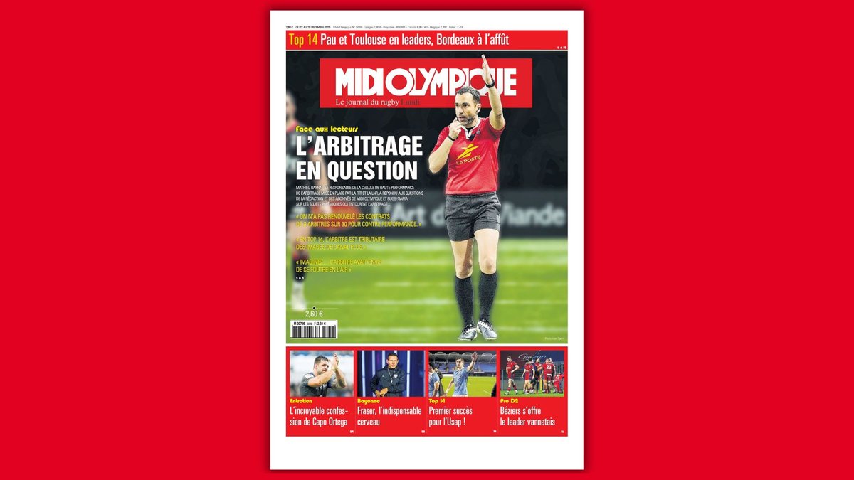 À la une du Midi Olympique : "L’arbitrage en question"