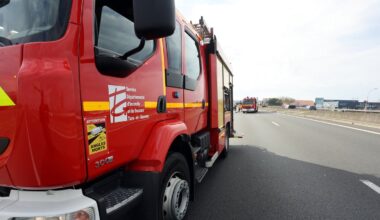 Un véhicule prend feu sur la bande d’arrêt d’urgence de l’autoroute A62