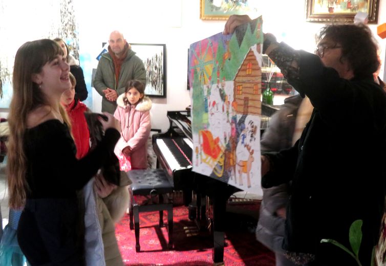 Les dessins gagnants étaient présentés à tous