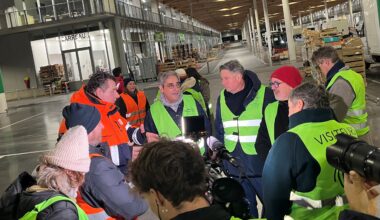 Le ministre Papin au MIN de Nantes, pour "saluer la consommation des Français à Noël"