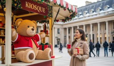 Le Ritz Paris ouvre un pop-up gourmand de Noël Place Vendôme avec l’ourson géant Teddy Bear