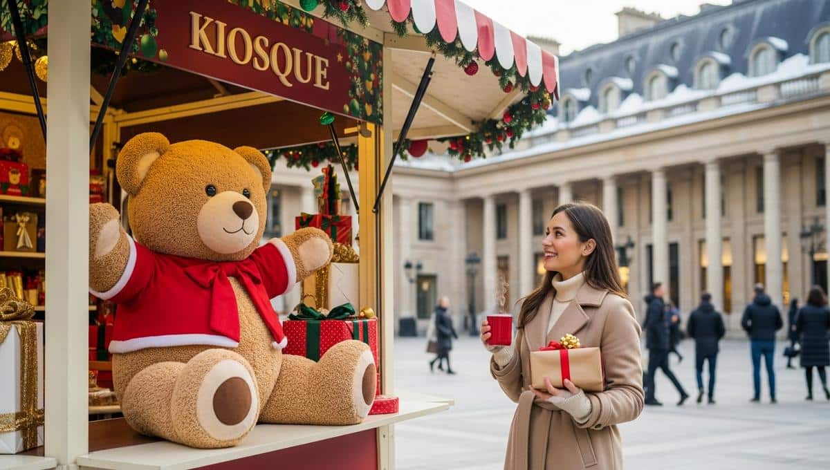 Le Ritz Paris ouvre un pop-up gourmand de Noël Place Vendôme avec l’ourson géant Teddy Bear
