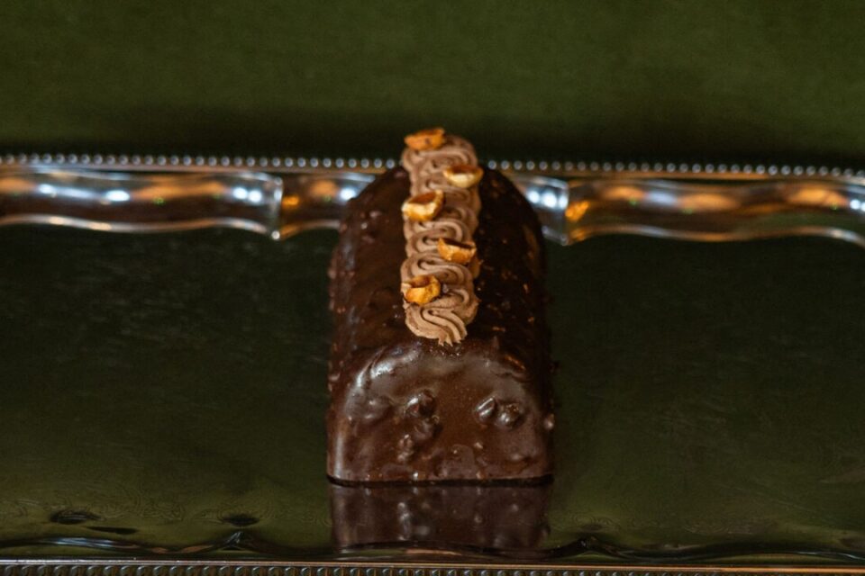 La bûche au chocolat. 