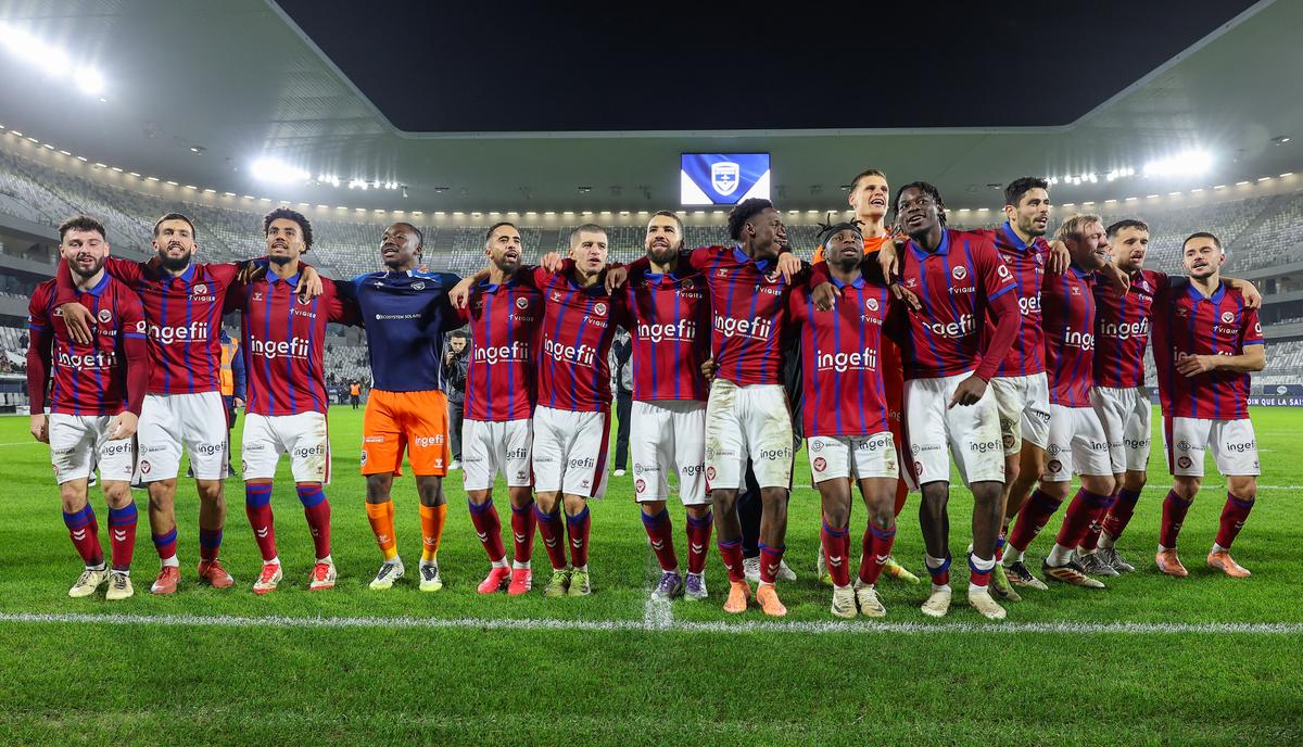 La joie ce samedi des Girondins, qui comptent désormais deux points d’avance sur le deuxième.