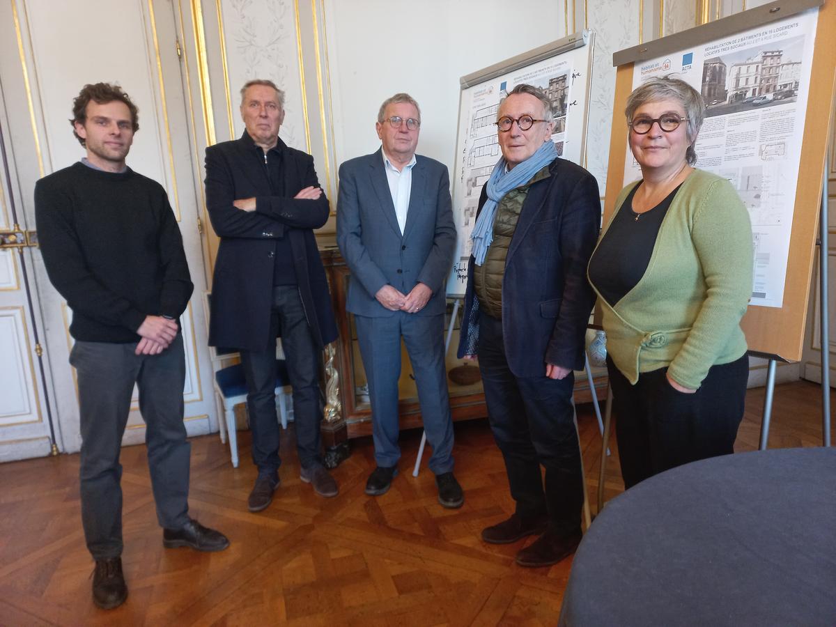 Les architectes, élus et responsables associatifs qui portent le projet. Objectif : « optimiser le patrimoine municipal tout en servant l’intérêt général »