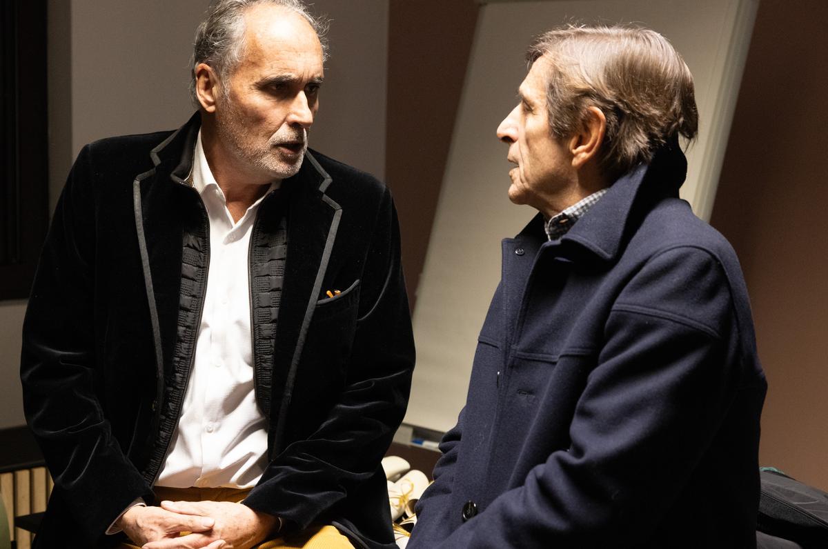 Thierry Tusseau avec le kiné de l’époque Dominique Delsol, que les joueurs avaient tenu à inviter.