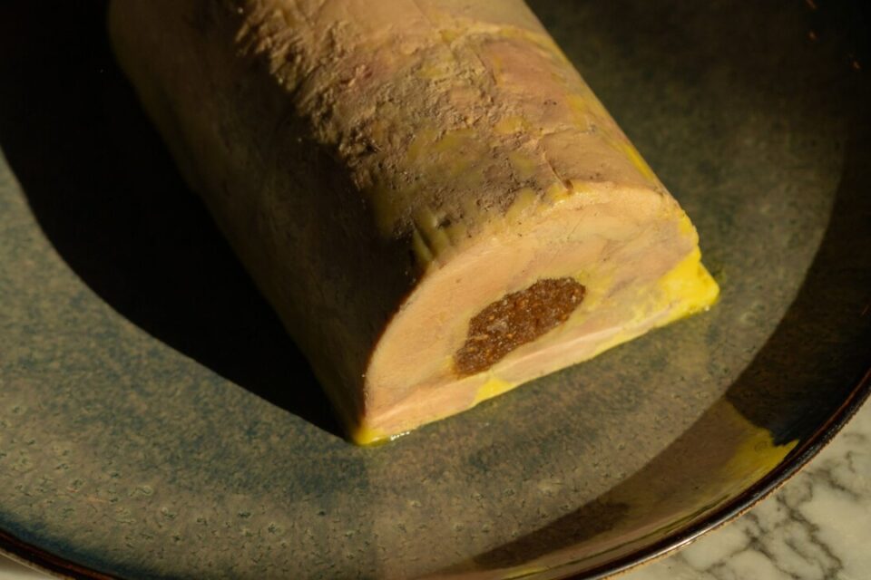 Le foie gras maison et son insert à la figue. 