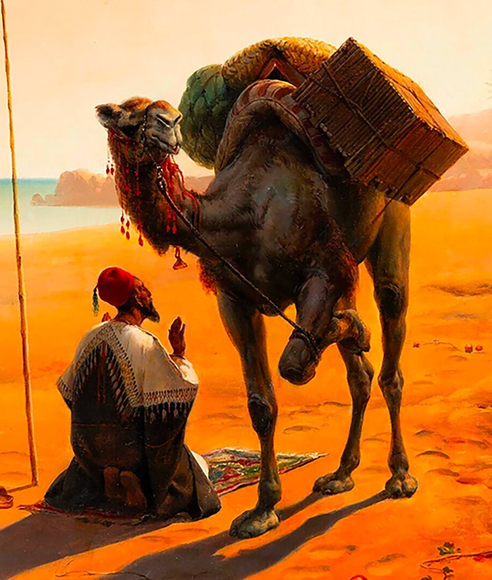 Horace Vernet, L’Arabe en prière (détail)