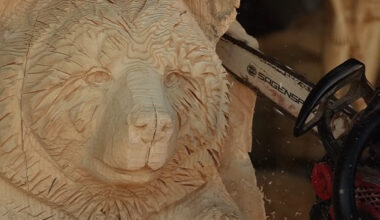 Il sculpte des oeuvres d’art en bois… à la tronçonneuse !