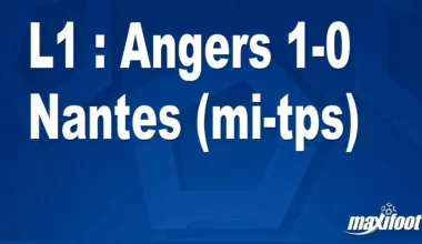L1 : Angers 1-0 Nantes (mi-tps) - Football