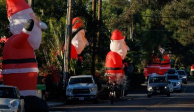 Une Américaine gagne le droit de garder un père Noël géant dans son jardin grâce au soutien de ses voisins