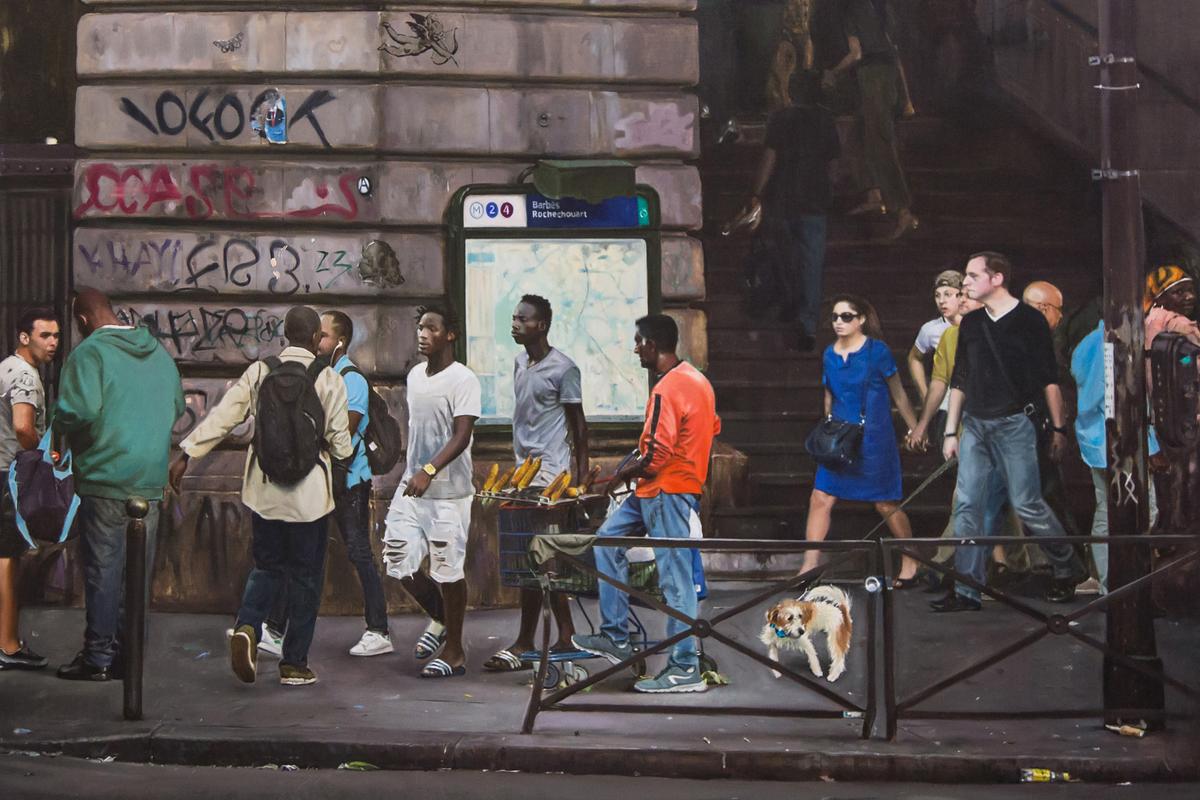 Le “Paname” de Bilal Hamdad au Petit Palais : des peintures plus vraies que nature - Télérama