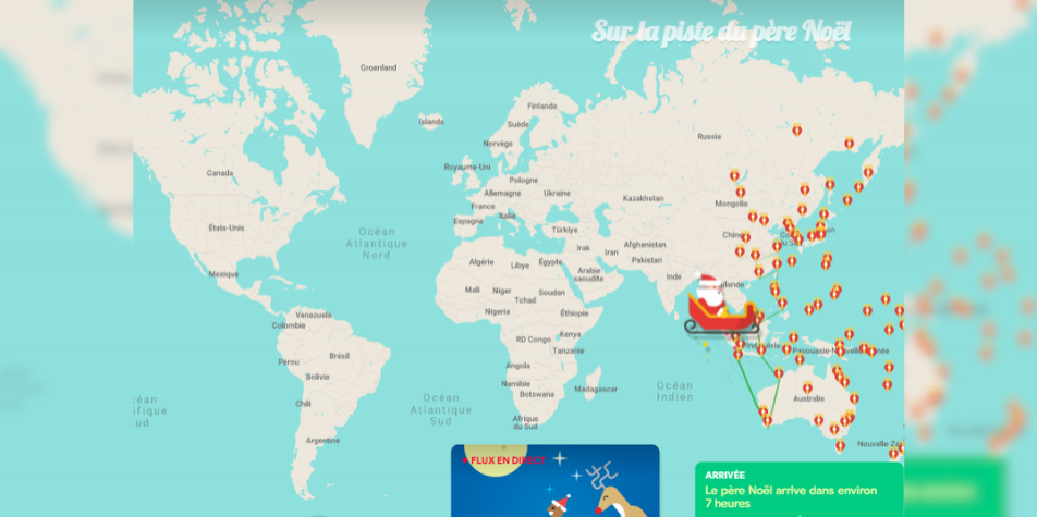 Suivez la tournée du Père Noël en direct