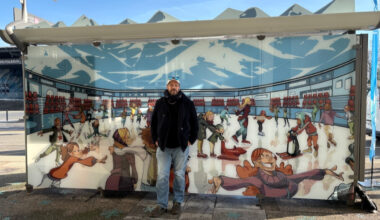 l’arrêt de bus Pôle Sud–Alpexpo se transforme en vitrine artistique et sportive