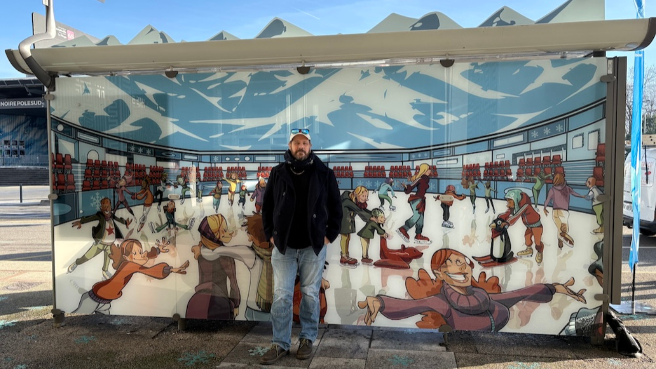 l’arrêt de bus Pôle Sud–Alpexpo se transforme en vitrine artistique et sportive