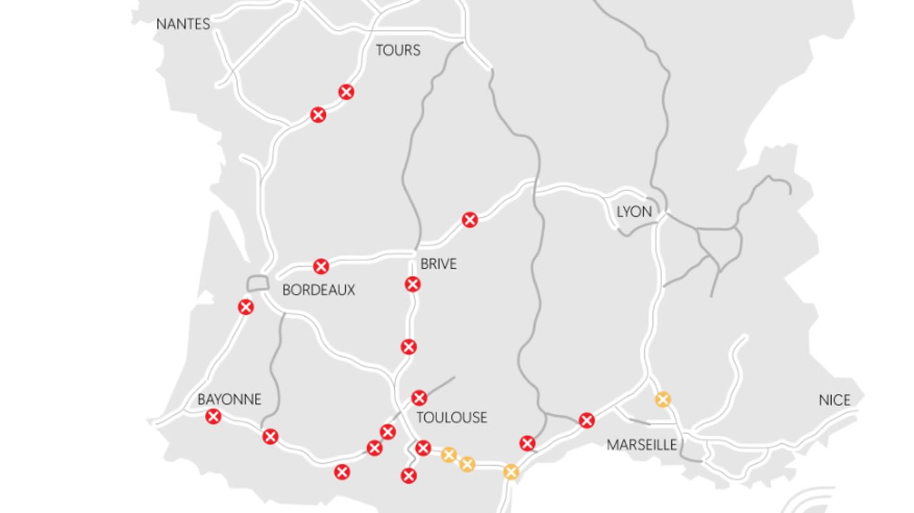 Les blocages annoncés sur les autoroutes ce mercredi 17 décembre.