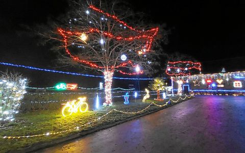 « Aujourd’hui il y a 39 000 leds et environ 1,8 km de guirlandes. Mais ça ne consomme pas grand-chose, 1 800 watts comme un gros radiateur ».