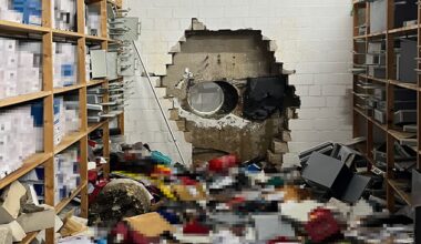 une banque braquée à l’aide d’une foreuse géante, le préjudice estimé à 30 millions d’euros