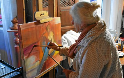 La peintre a déjà exposé plusieurs œuvres lors d’expositions à Scrignac et à Berrien.