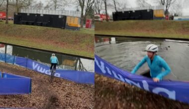 Une influenceuse flamande vole dans l'eau en plein entraînement de cyclocross : "Où est mon vélo ?" (VIDÉO)