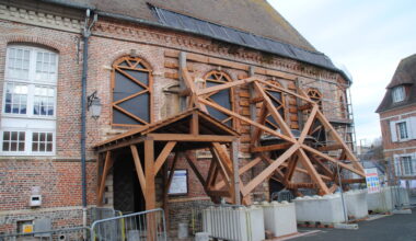 Des travaux pour étayer un mur de la chapelle de l'Hôtel-Dieu de Eu