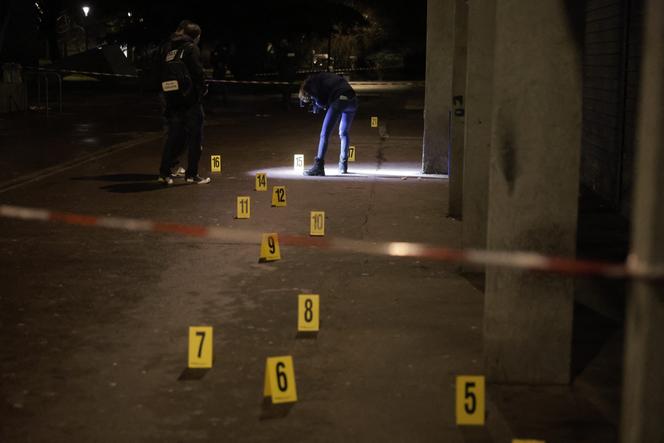 A Grenoble, après qu’une grenade a été lancée dans un bar, le 12 février 2025.