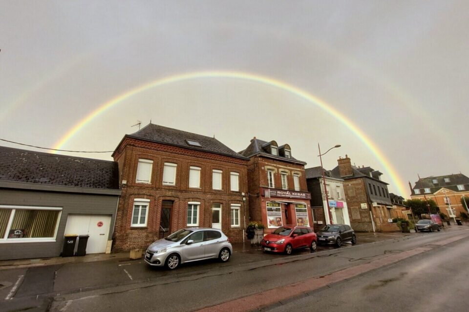 Un bel arc-en-ciel au-dessus de Bosc-le-Hard