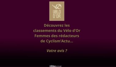 Cyclisme. Analyse - Le classement Cyclism'Actu du Vélo d'Or Femmes 2025... votre avis ?