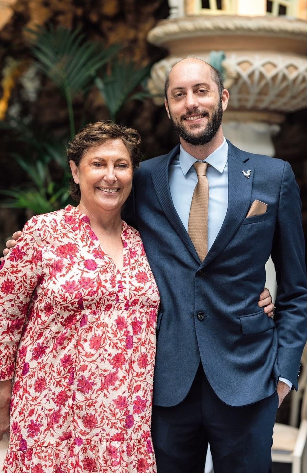 Sylvie Cazes, propriétaire du Chapon fin depuis 2001, et son fils, François Régimbeau, directeur du restaurant.