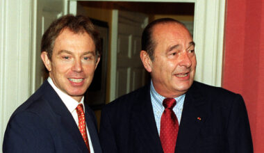 Jacques Chirac, Premier ministre et son homologue britannique Tony Blair, en 1999.