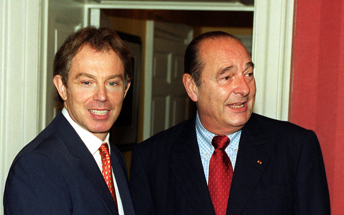 Jacques Chirac, Premier ministre et son homologue britannique Tony Blair, en 1999.