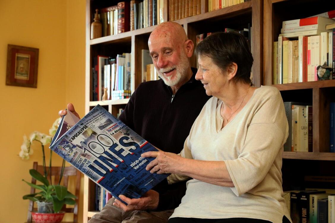 François Rosso et sa compagne, Pascale Primi, également ancienne journaliste à « Nice-Matin ».