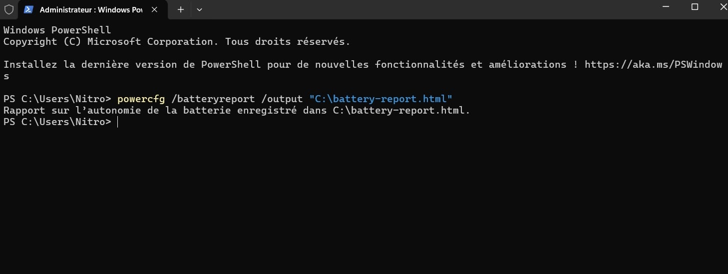 Battery Powershell Windows