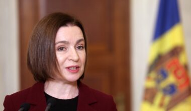 La présidente de la Moldavie, Maia Sandu, à Athènes, en Grèce, le 15 décembre 2025.