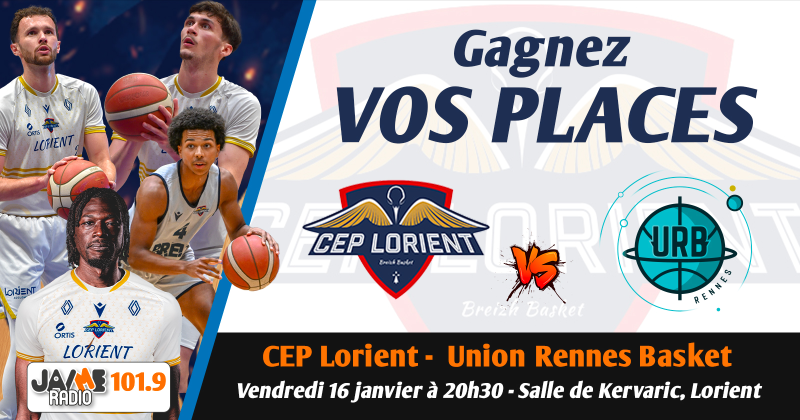 Gagnez vos places pour le match du CEP Lorient face à Rennes