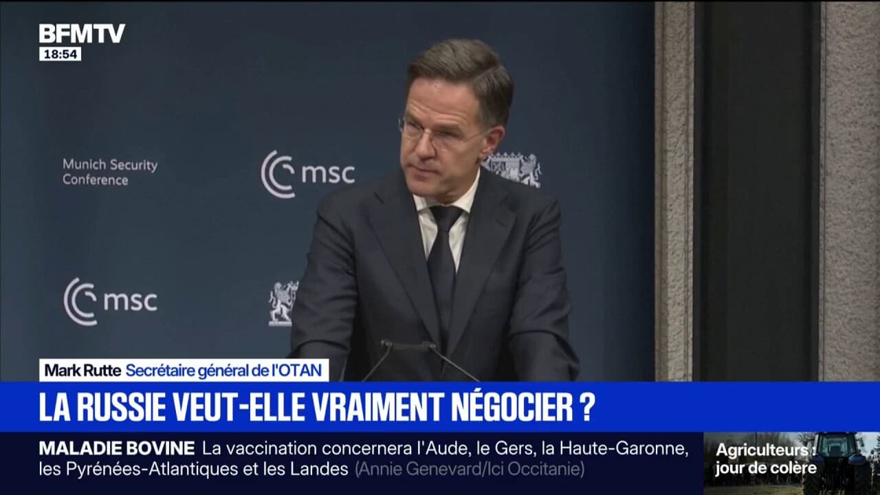 "Nous sommes la prochaine cible de la Russie", assure Mark Rutte, secrétaire général de l'Otan