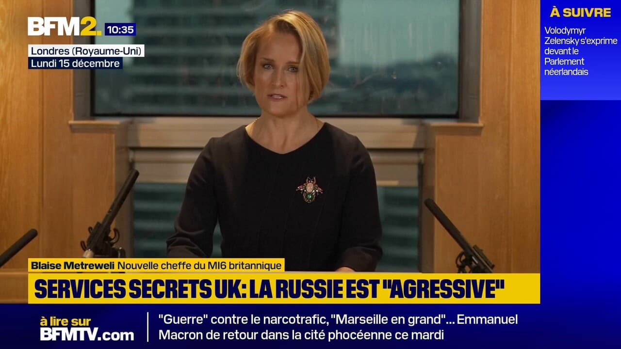 La nouvelle cheffe des services secrets britanniques dénonce "la menace d'une Russie agressive, expansionniste et révisionniste"