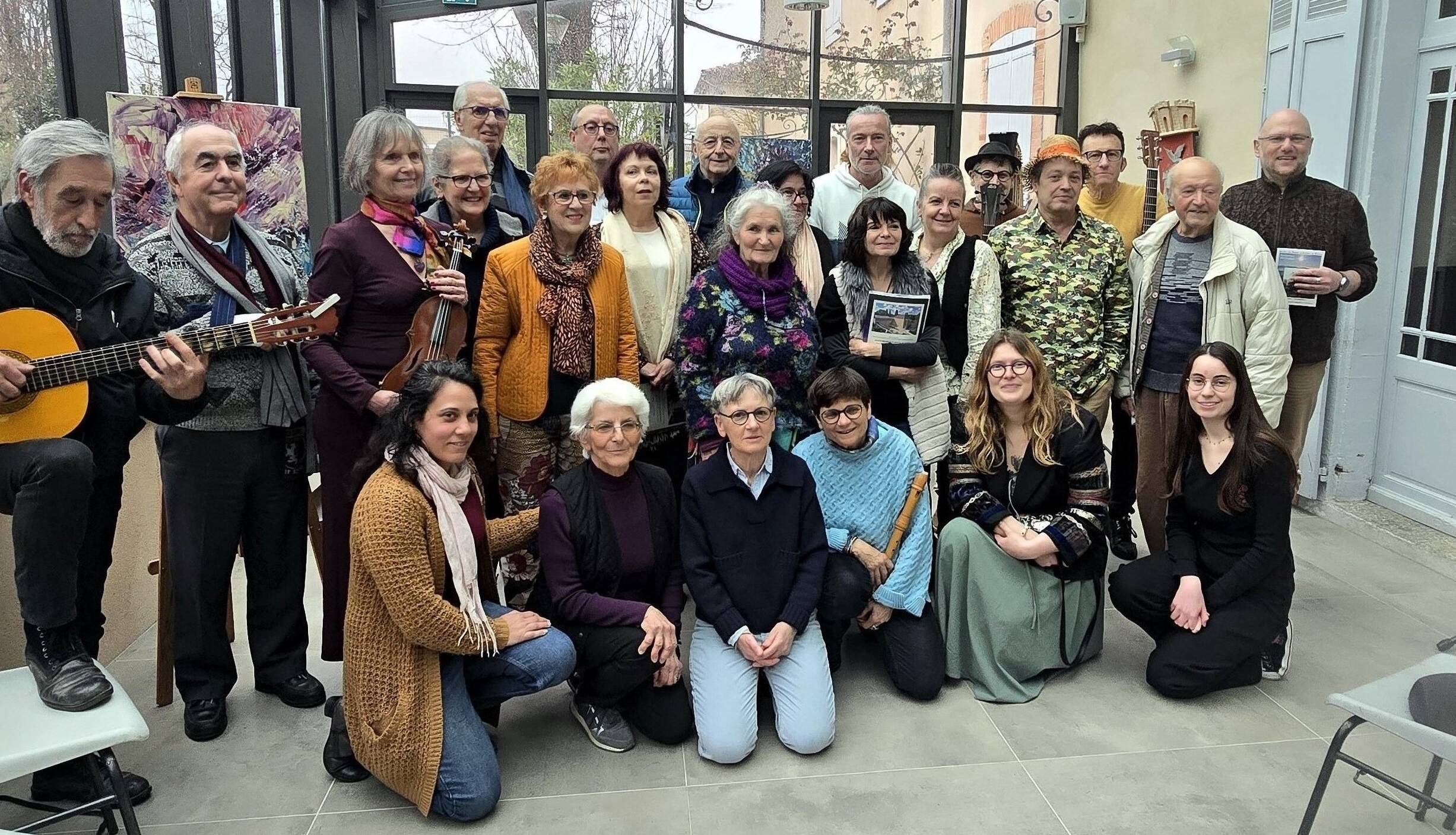 Les artistes et auteurs de la délégation réunis au printemps dernier