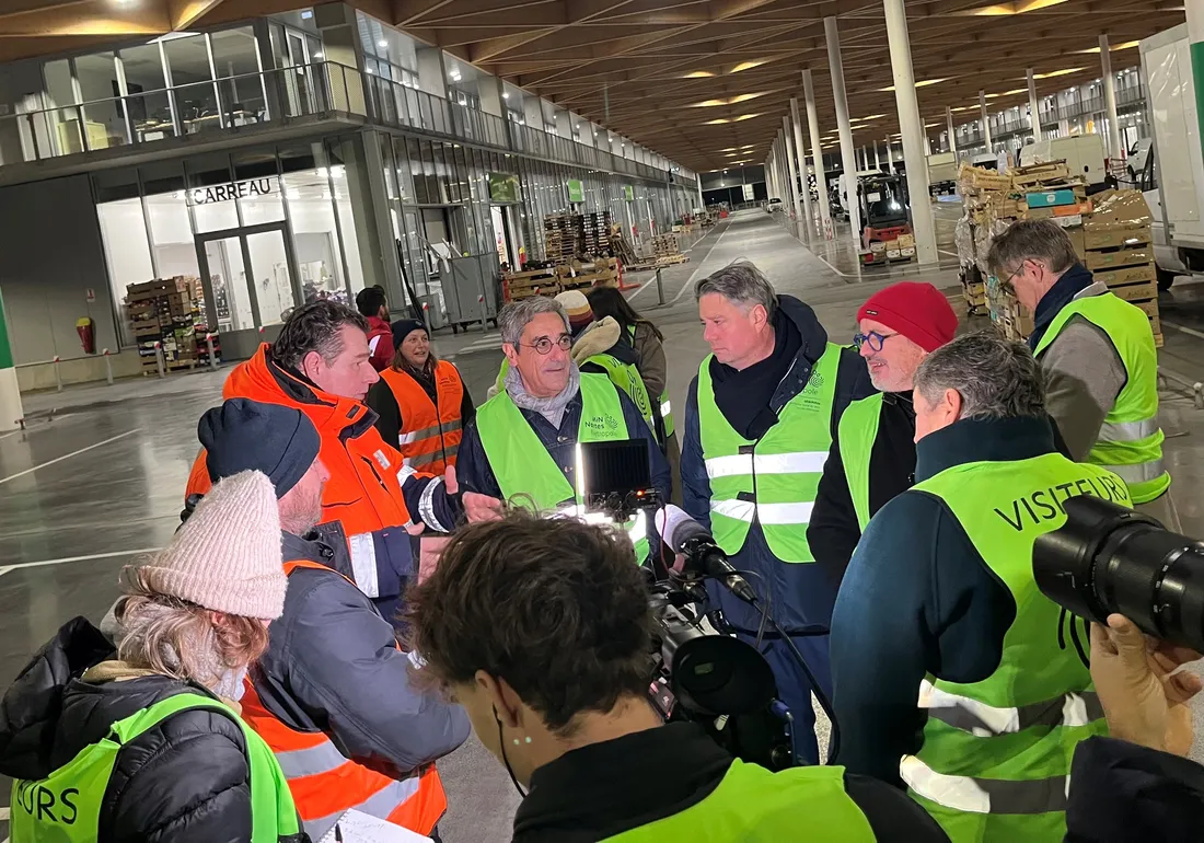 Le ministre du Commerce Serge Papin au MIN de Nantes