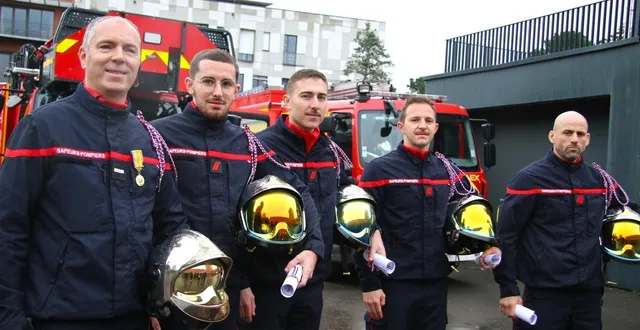photo l’adjudant-chef xavier mazé, le caporal lucas herbel, le caporal alexandre pambouc, le caporal-chef alexandre le squer et le caporal-chef vincent roze. tous sont rattachés à la caserne du blosne, à rennes. © ouest-france