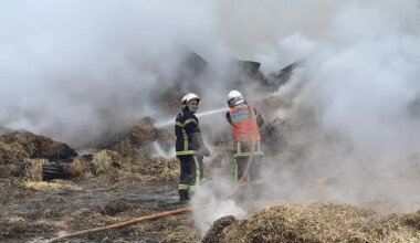 Feu de hangar au nord de Rennes : 200 tonnes de paille partent en fumée
