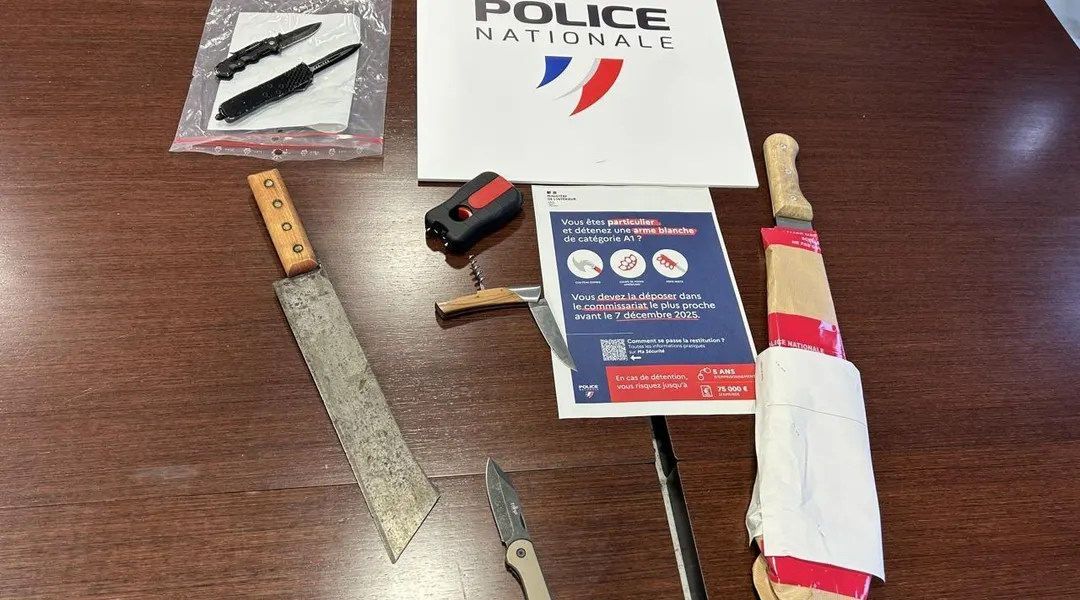 Armes blanches : 700 saisies en Loire-Atlantique, 480 contrôles dans les établissements