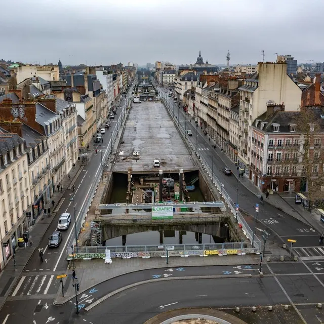 photo le chantier vu du ciel ce vendredi 12 décembre 2025.  ©  marc ollivier/ouest-france