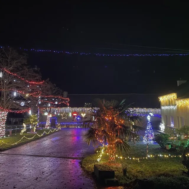 photo chaque année pour noël, clément fourville illumine la ferme familiale avec 39 000 ampoules, à saint-aubin-d’aubigné, au nord de rennes.  ©  ouest-france